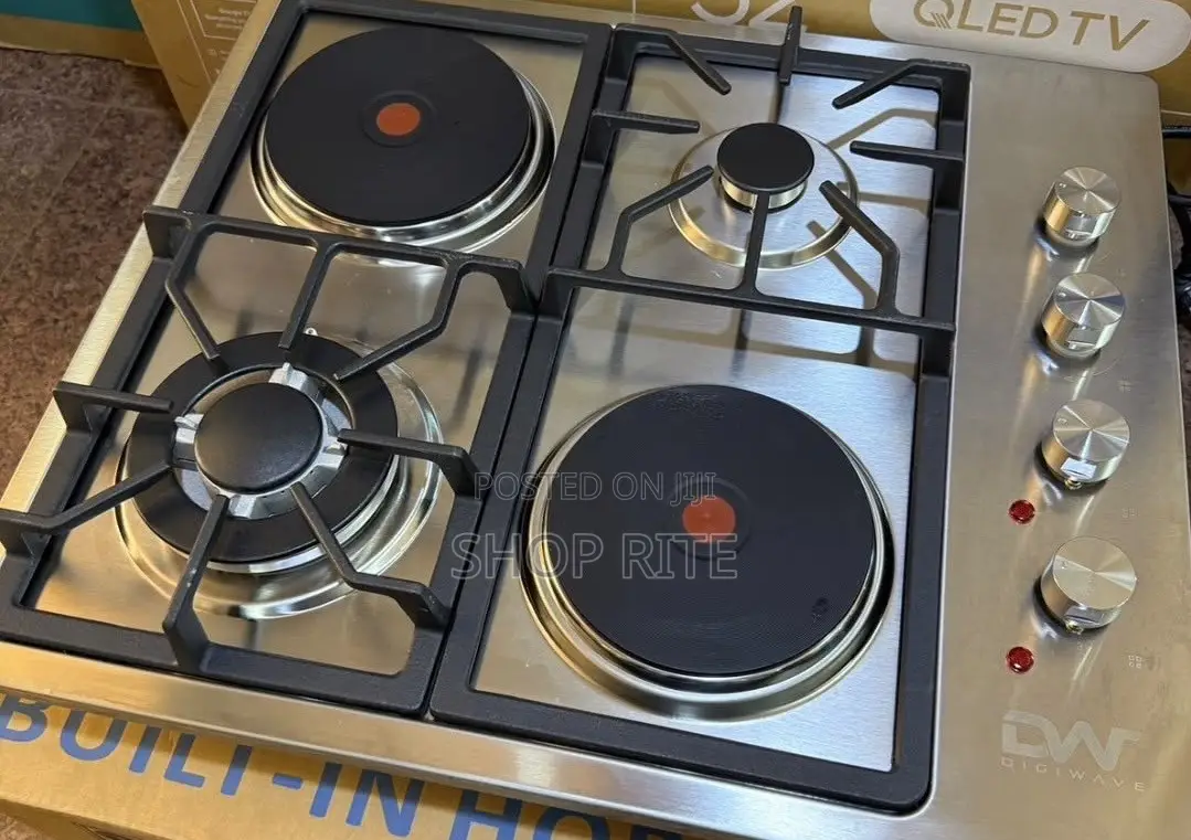 DW 2gas 2 Electric Stainless Steel Built in Hob