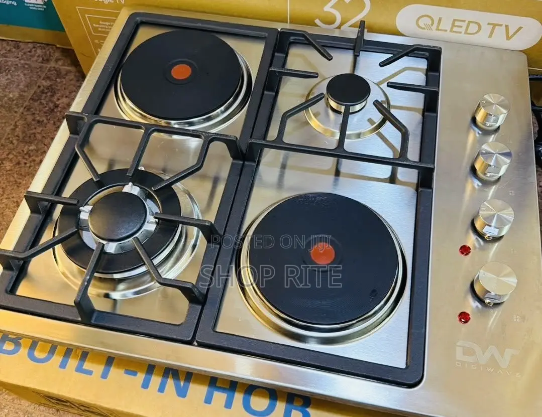 DW 2gas 2 Electric Stainless Steel Built in Hob