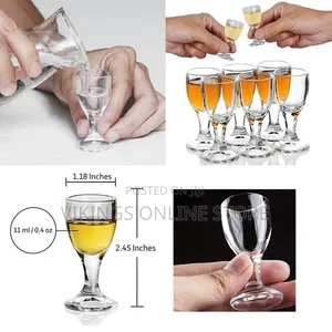 11ml 0.4oz Small Cocktail Whisky Mini Shot Glasses Set of 6- Clear