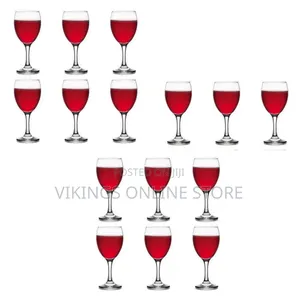 6 Pieces of 300ml Juice, Wine Glasses-Colorless