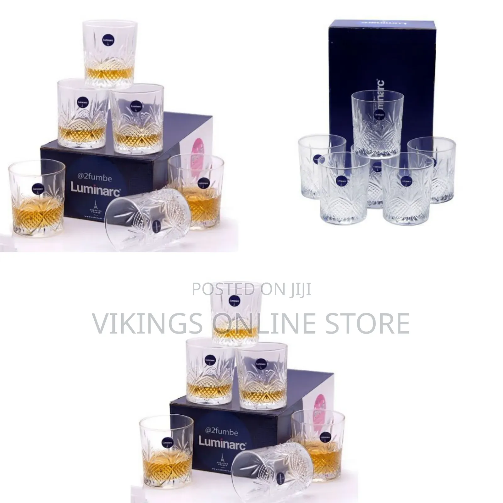 Other 6 Pieces Water, Juice, Whisky Glasses Tumblers-Colorless