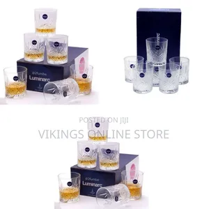 Other 6 Pieces Water, Juice, Whisky Glasses Tumblers-Colorless