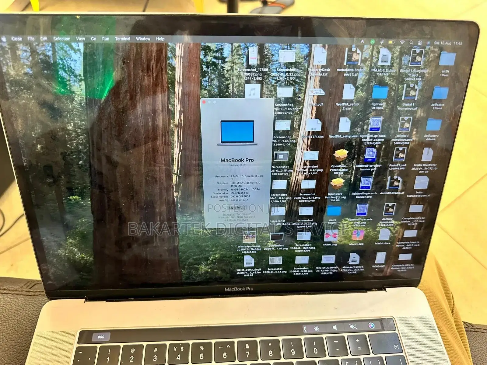 Laptop Apple MacBook Pro 2018 16GB Intel Core i7 SSD 512GB
