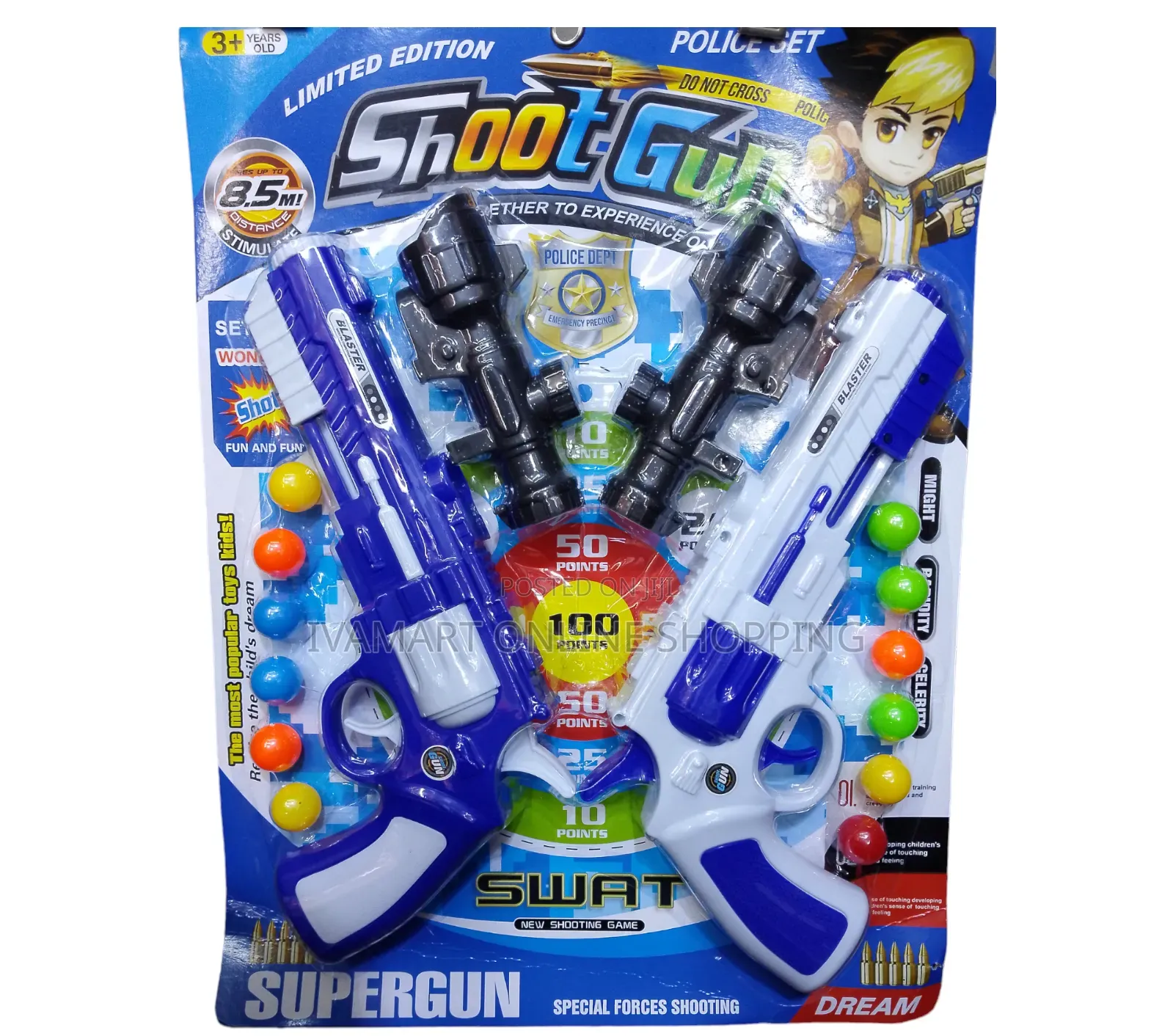 Shoot Gun Toy Set for Kids (2 Pcs) - Target Partice