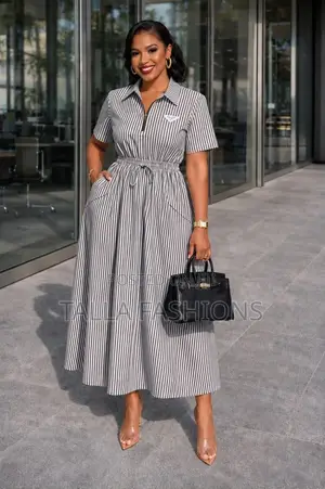 Stripped Short Dress
