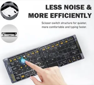 Foldable Bluetooth Keyboard: Rechargable Wireless Bluetooth Keyboard