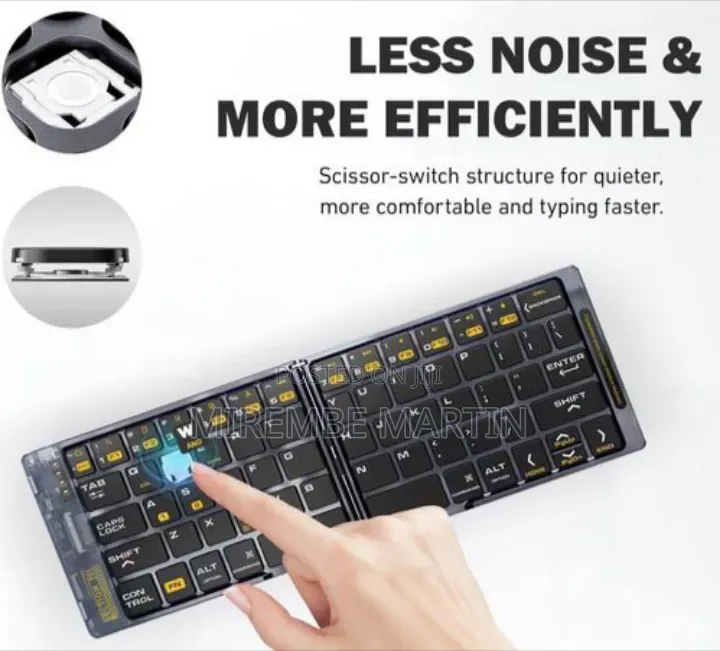 Foldable Bluetooth Keyboard: Rechargable Wireless Bluetooth Keyboard
