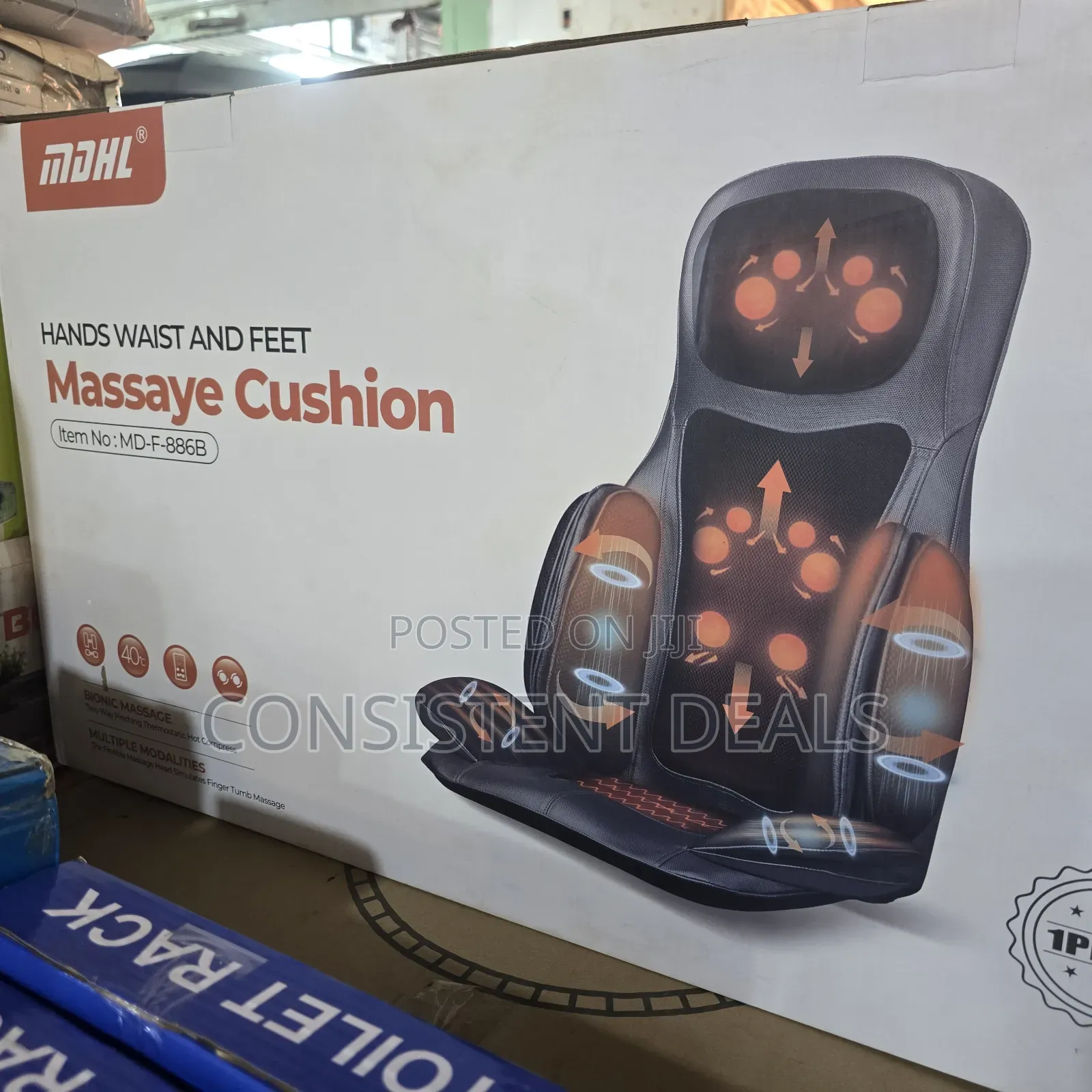 Neck and Back Massager With Heat, 4D Kneading Back Massager F