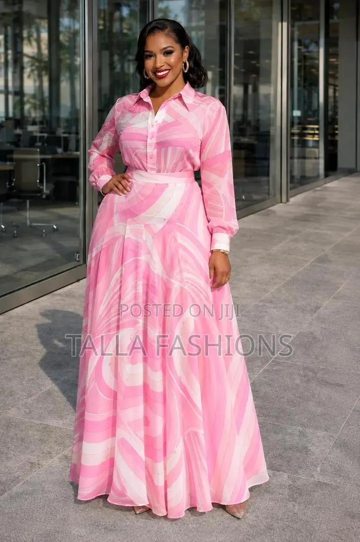 Long Matching Skirt and Blouse