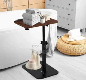Adjustable C-Shaped Side Table 360° Swivel Tilt