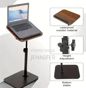 Adjustable C-Shaped Side Table 360° Swivel Tilt