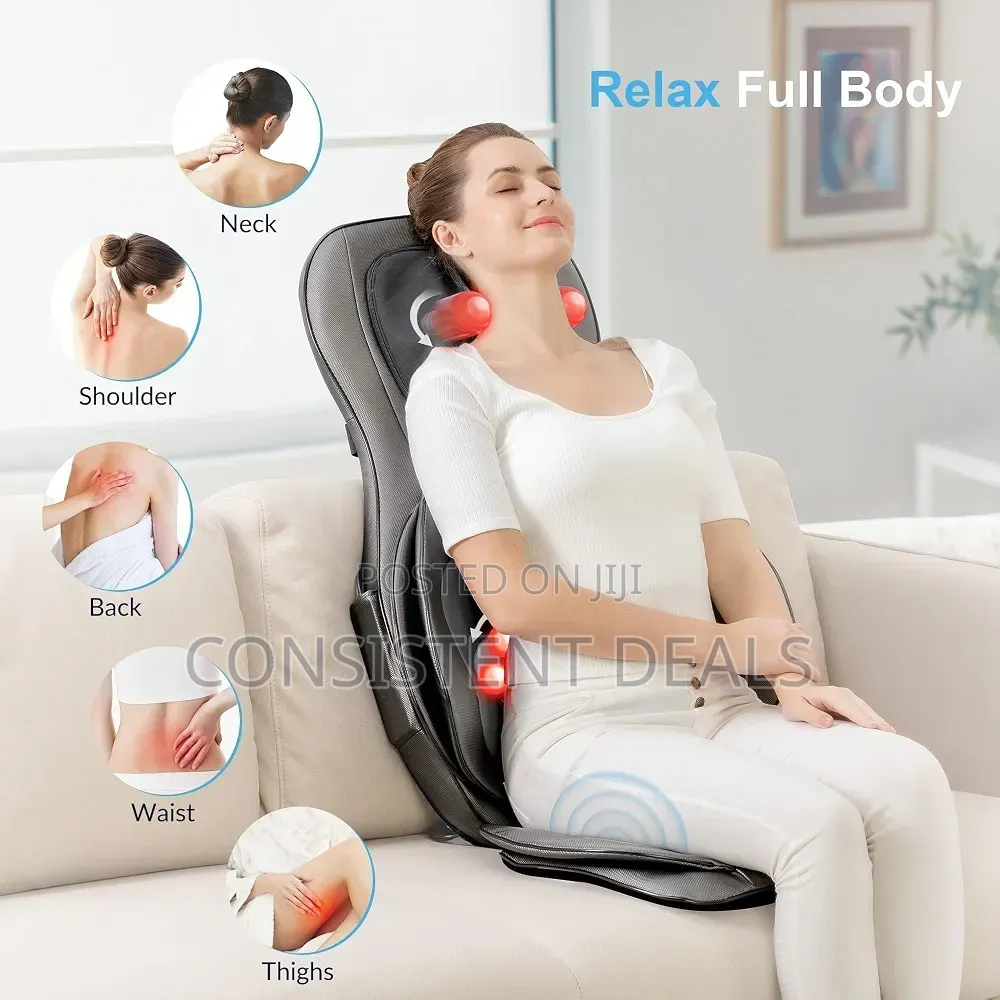 Back Neck Massager With Heat, 2D Ro 3D Kneading Massage Chair Pad