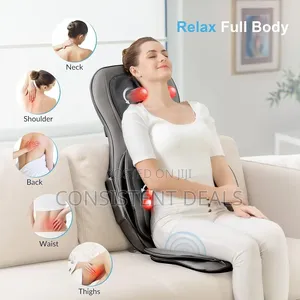 Back Neck Massager With Heat, 2D Ro 3D Kneading Massage Chair Pad