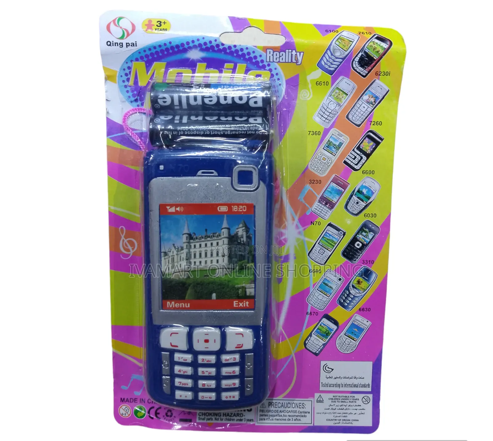 Button Phone Toy for Kids - Battery Operated