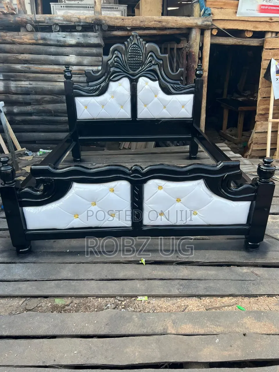 White Leather Bed
