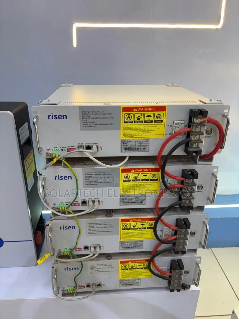 Risen 20.48kWh LiFePO4 Battery 4×5.12kWh Stackable Modules