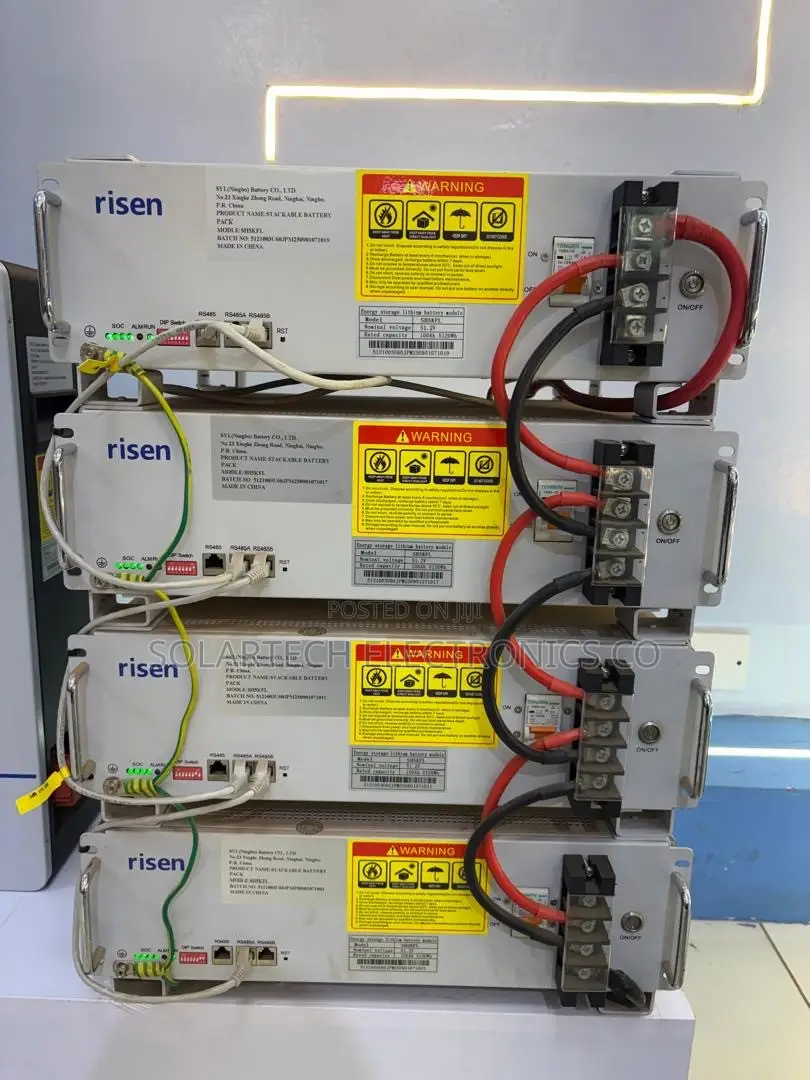 Risen 20kWh 51.2V Stackable Lithium Solar Battery RS485