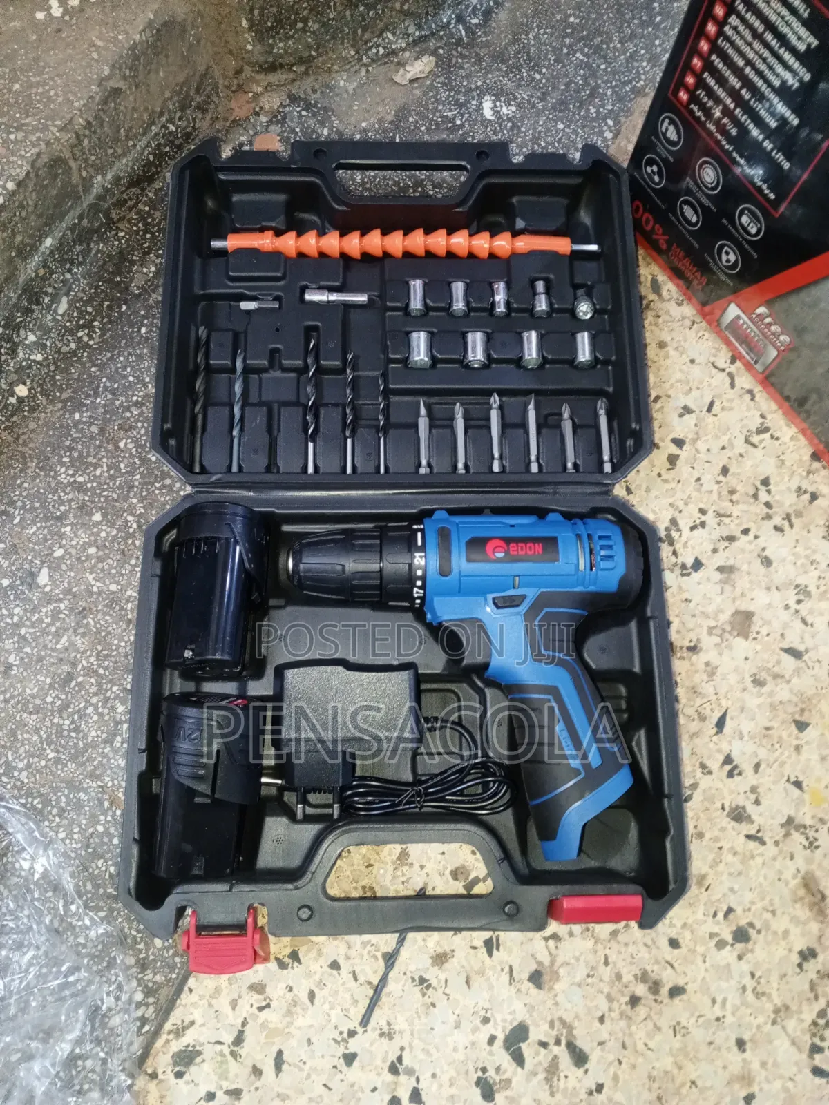 12 Volts Drill Edon With Accessories