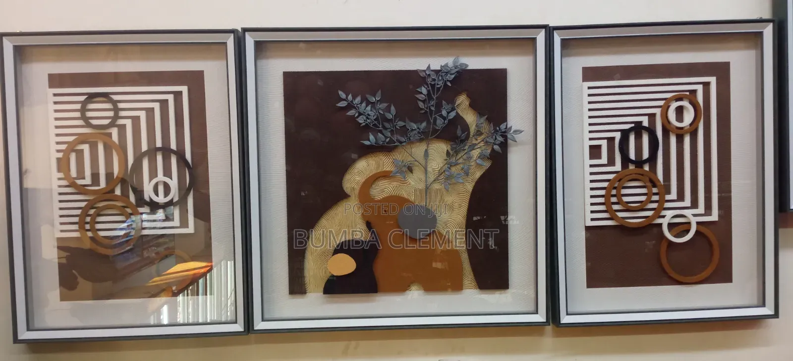 Living Room Wall Hanging 3 PCS 80 Cm by 80 Cm and 80 Cm by 60 Cm