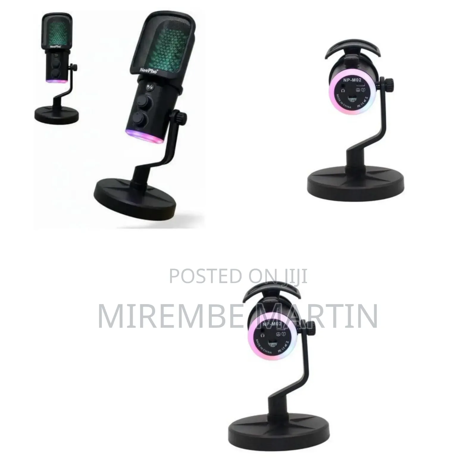 NeePho NP-M02 Wireless/USB Microphone for Games, Desk Capacitor