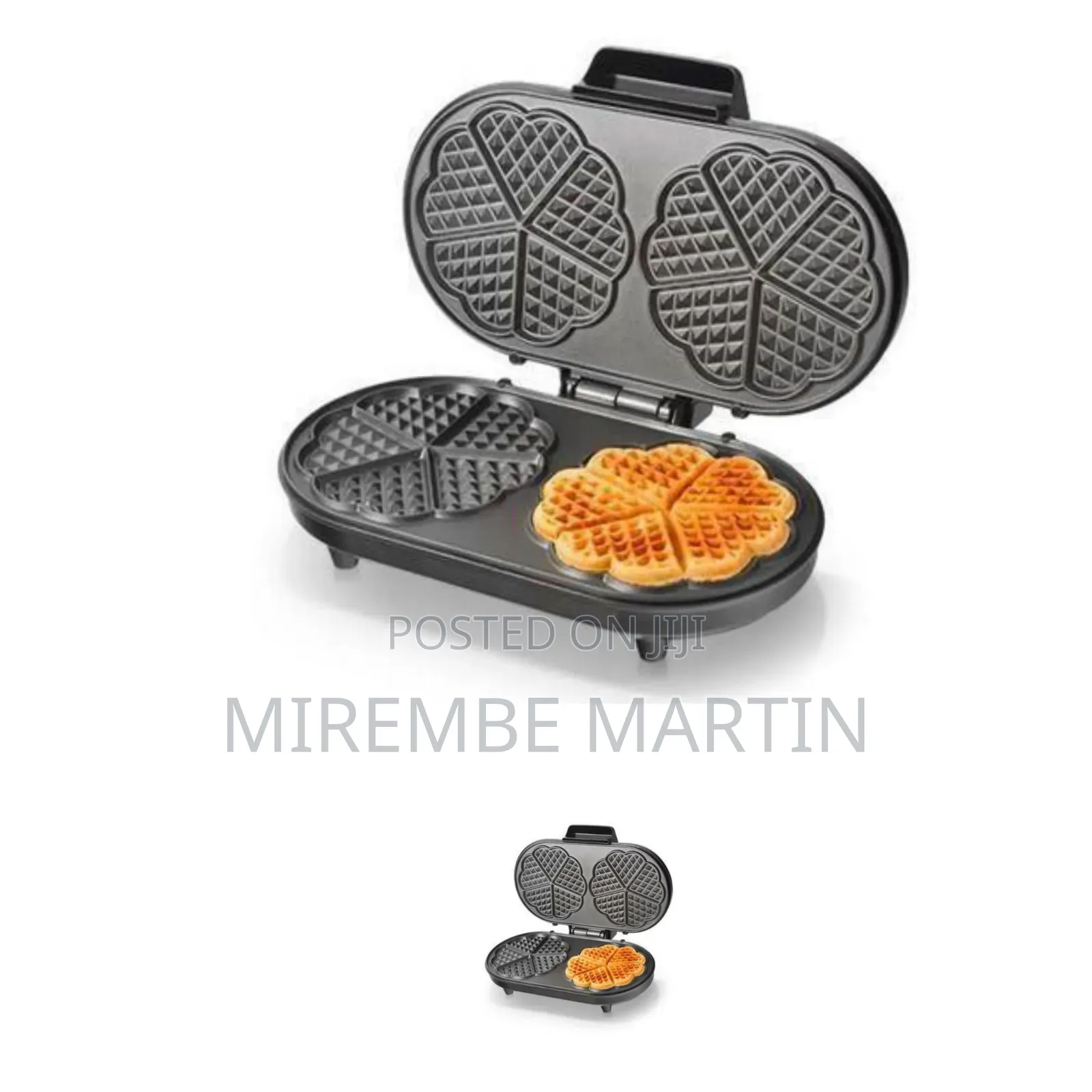 Professional Double Heart-Shaped Waffle Maker