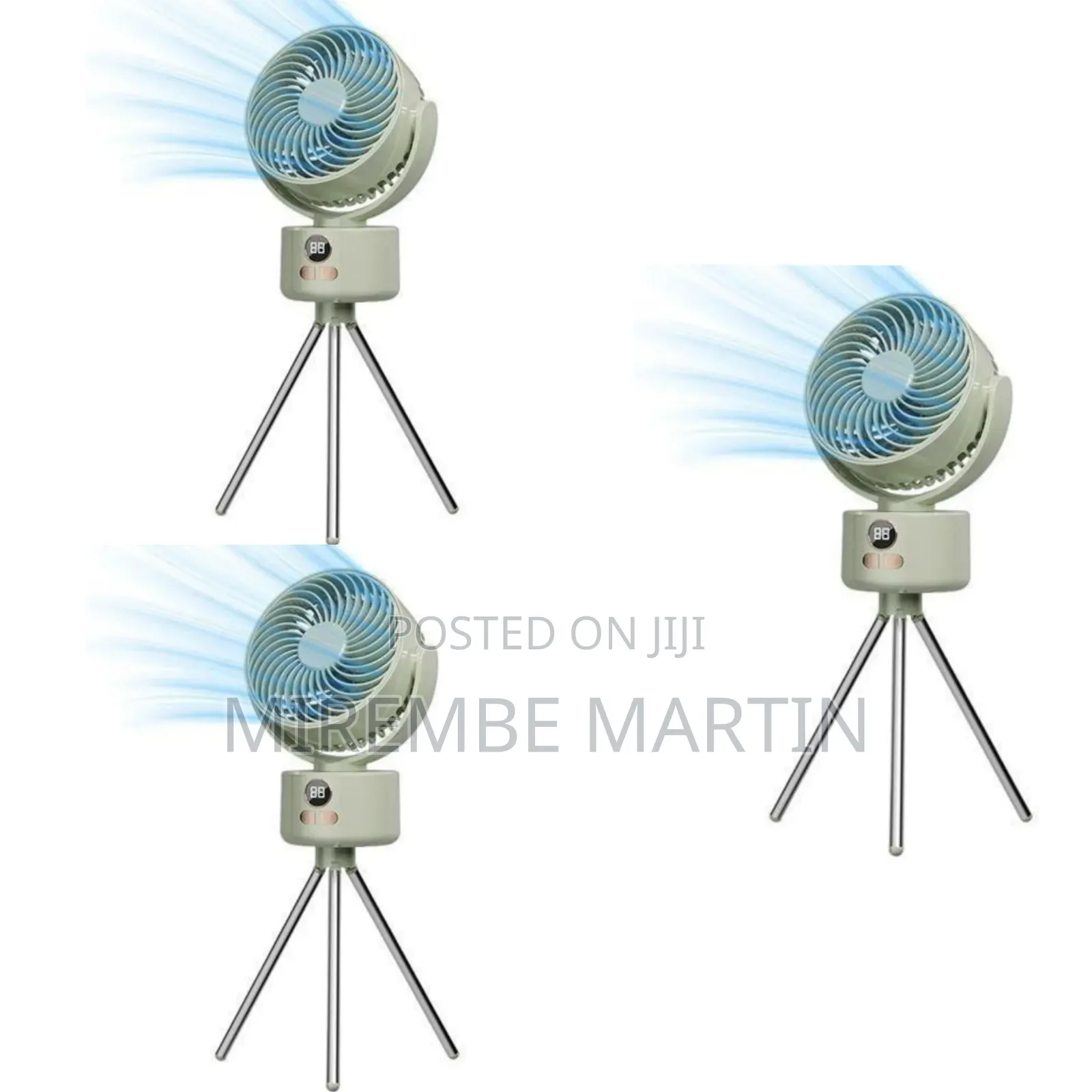 Versatile Portable Tripod Fan With Digital Display