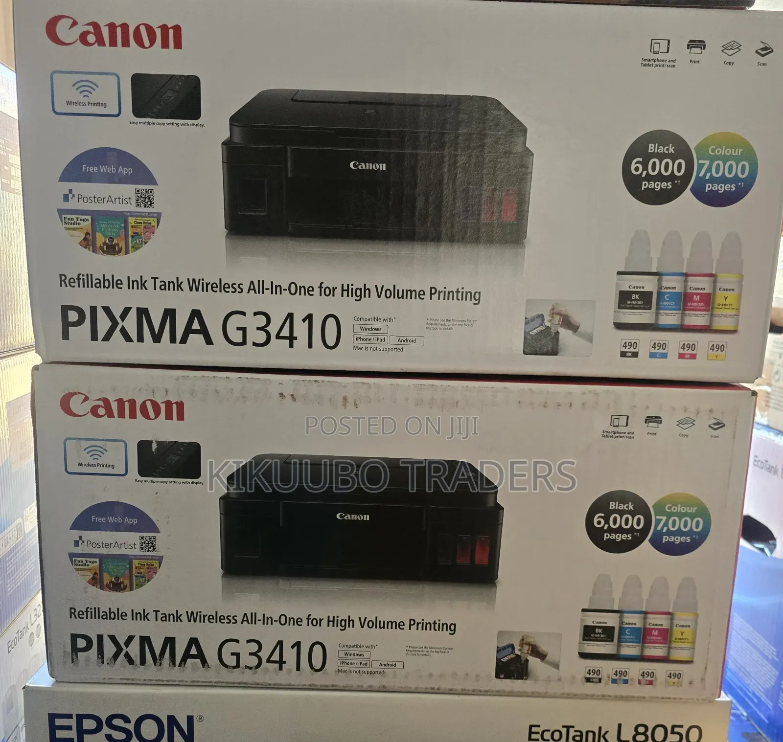 Canon PIXMA G3410 Refillable Wireless Ink Tank Printer