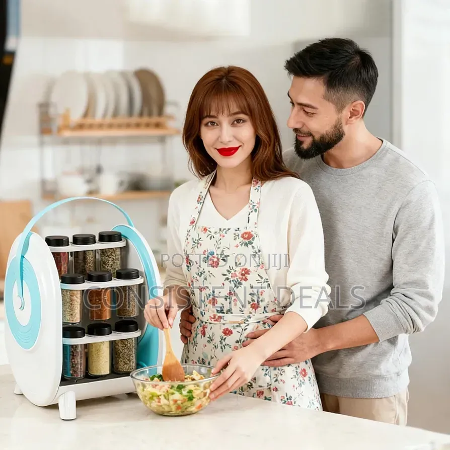 360° Rotating Spice Rack for Kitchen Countertops