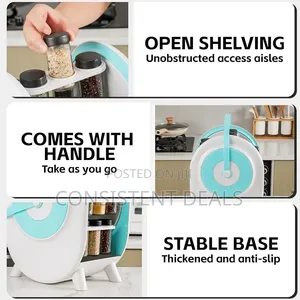 360° Rotating Spice Rack for Kitchen Countertops