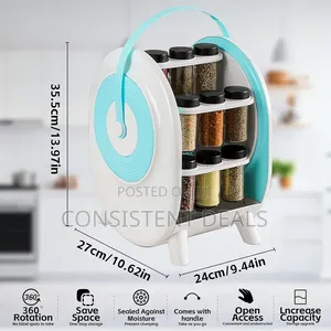 360° Rotating Spice Rack for Kitchen Countertops