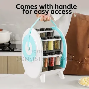 360° Rotating Spice Rack for Kitchen Countertops
