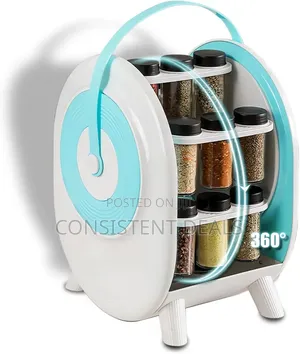 360° Rotating Spice Rack for Kitchen Countertops