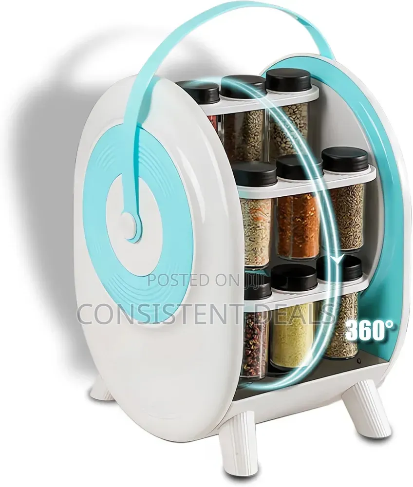 360° Rotating Spice Rack for Kitchen Countertops