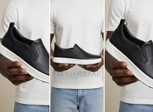 Original Black/White Slip-on Ecco Smart Casual Leather Shoes