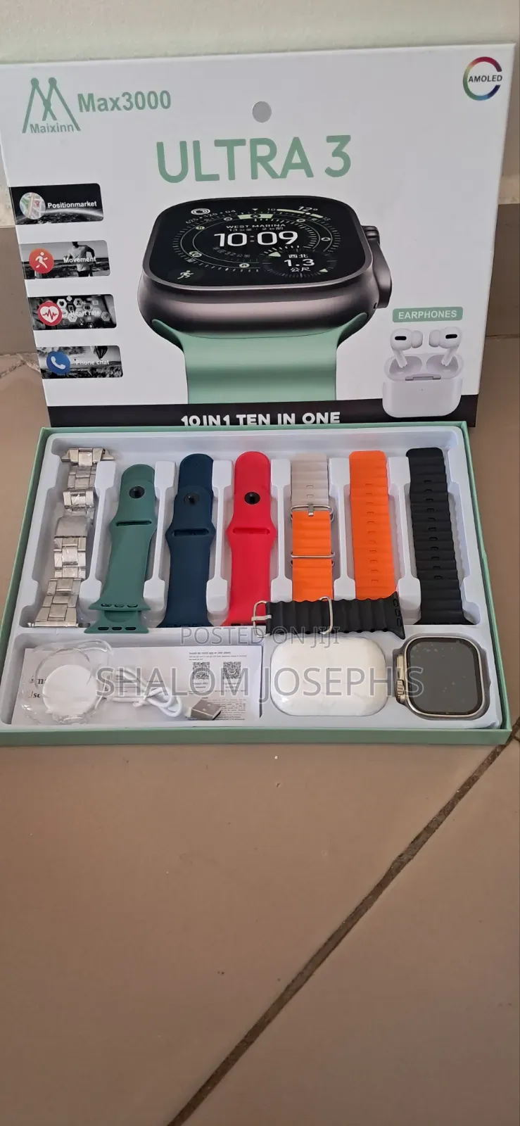 Max3000 Ultra 3 Smart Watch With Earphones