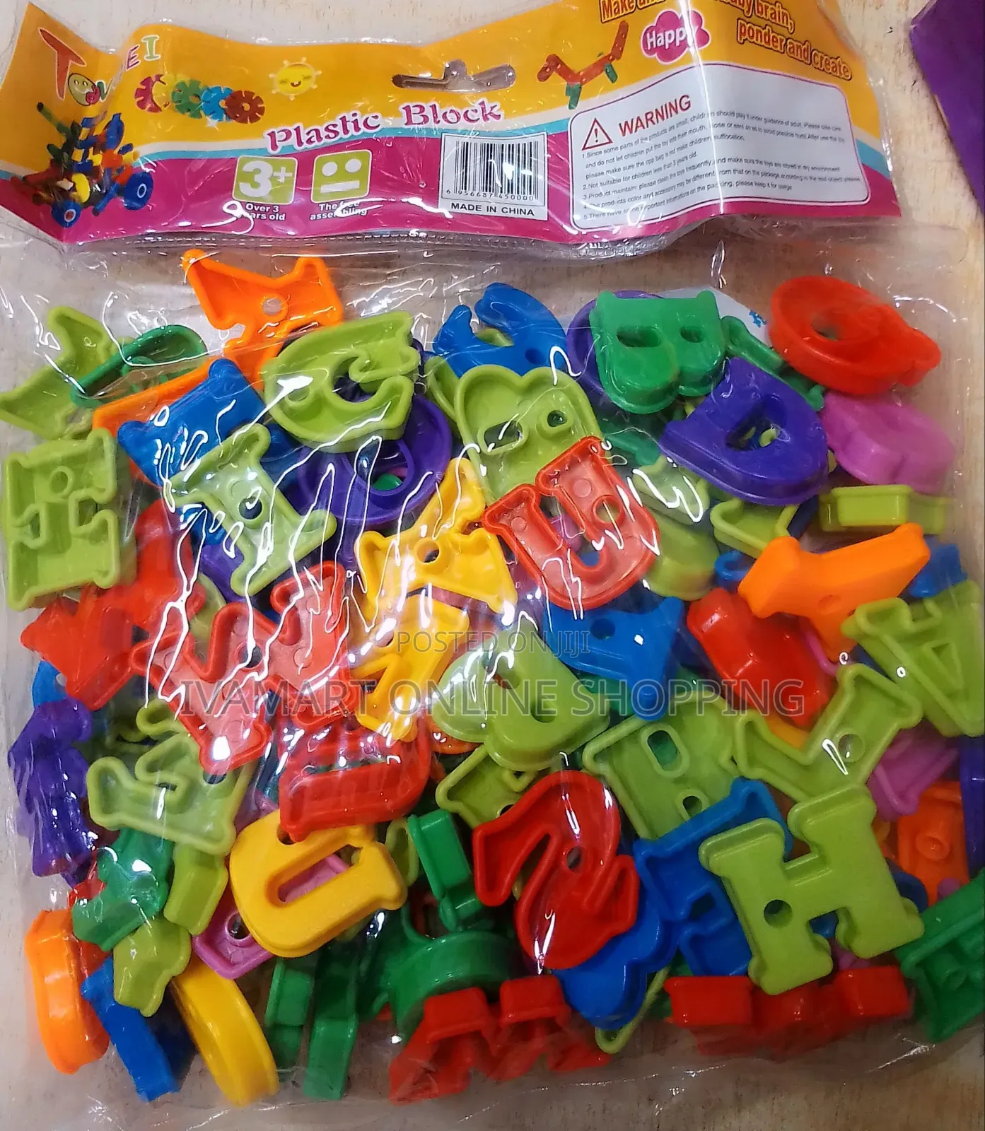 Plastic Block Numbers and Alphabet for Kids