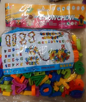 Plastic Block Numbers and Alphabet for Kids