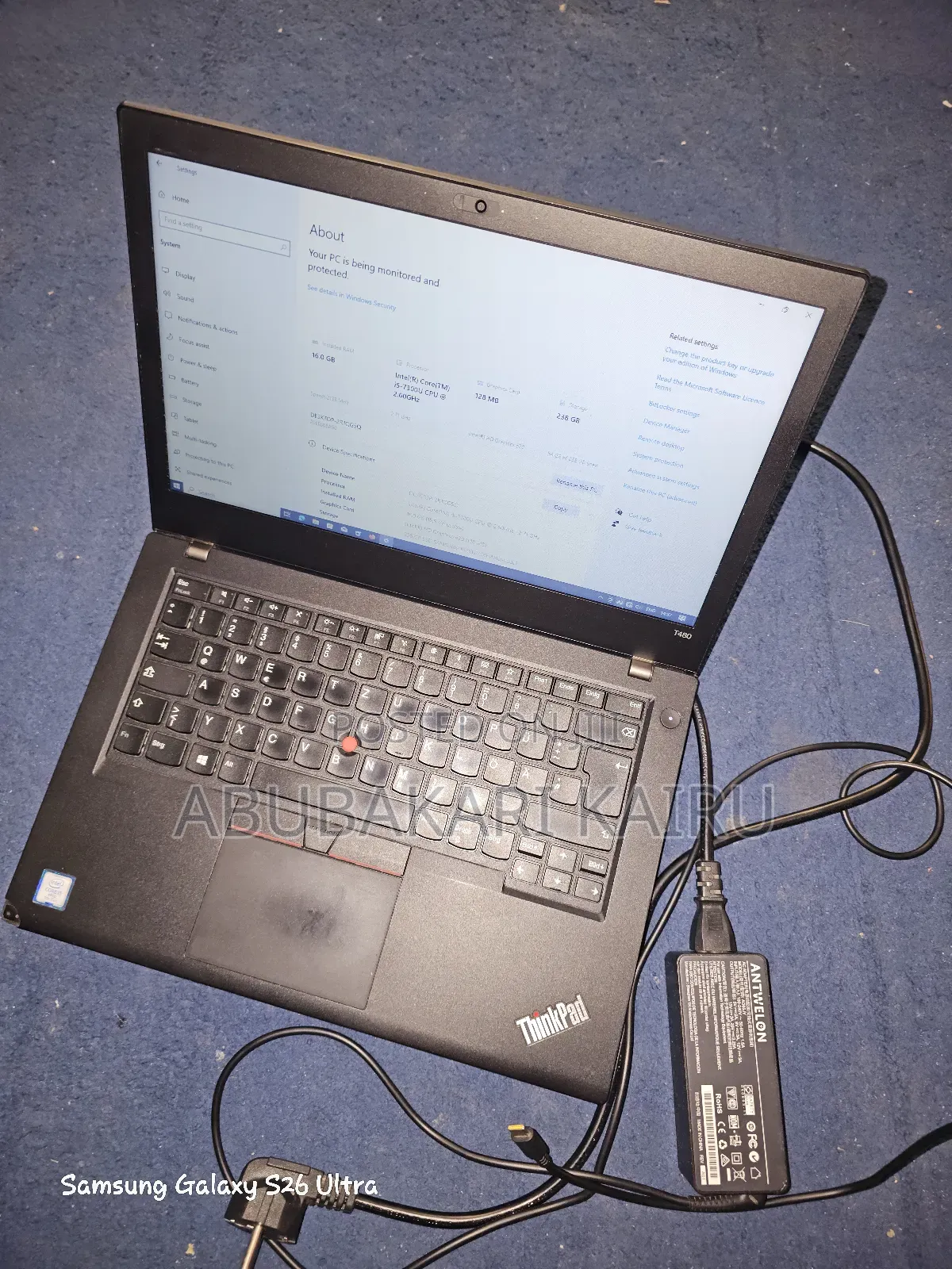 Laptop Lenovo ThinkPad T480 16GB Intel Core i5 SSD 256GB