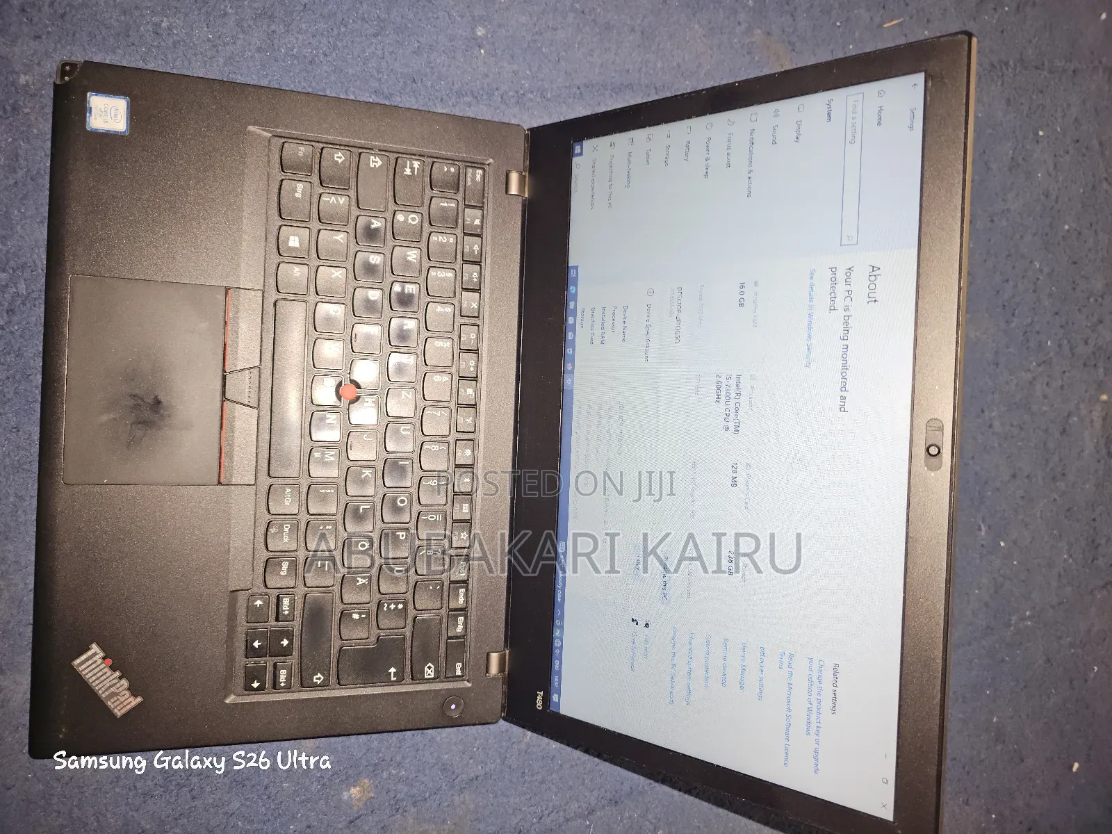 Laptop Lenovo ThinkPad T480 16GB Intel Core i5 SSD 256GB