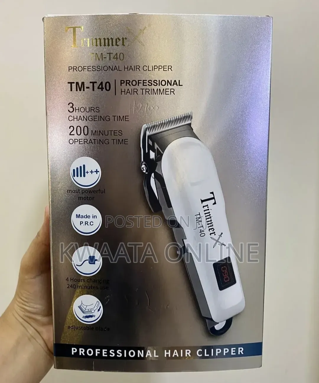 Trimmer X TM-T40 Professional Cordless Hair Clipper and Trimmer