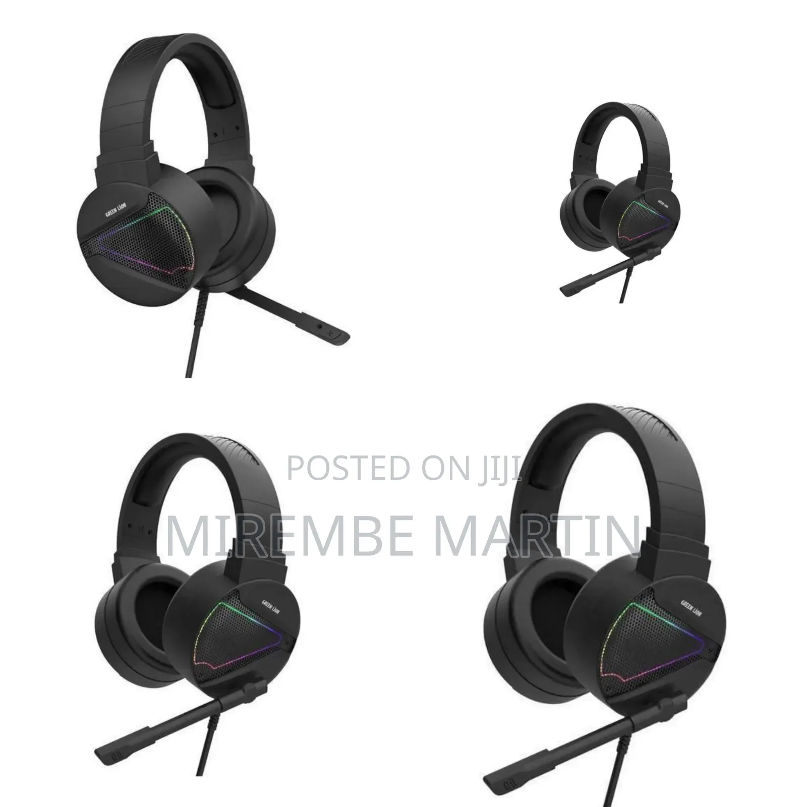 Green Lion Gaming Headset With Microphone and RGB Lighting