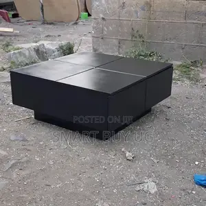 Center Table Black Top 80cm | Coffee Table Free Delivery 