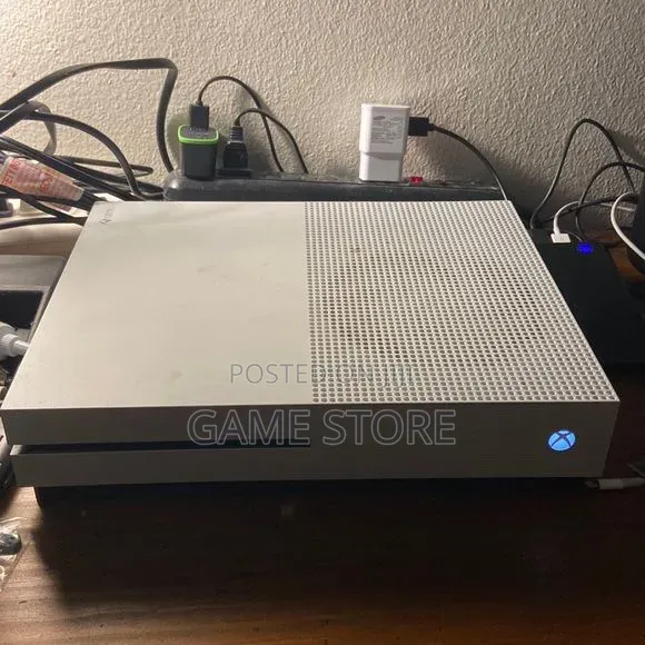 Xbox One S System on Kampala Road Make Compact White Design Fit Shelve