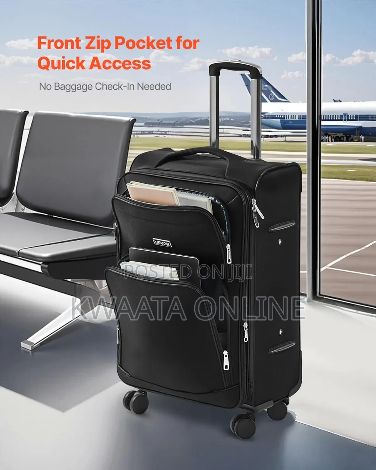 4 Set Suitcase Canvas Strong Material Oxford Fabric, Spinner Wheels