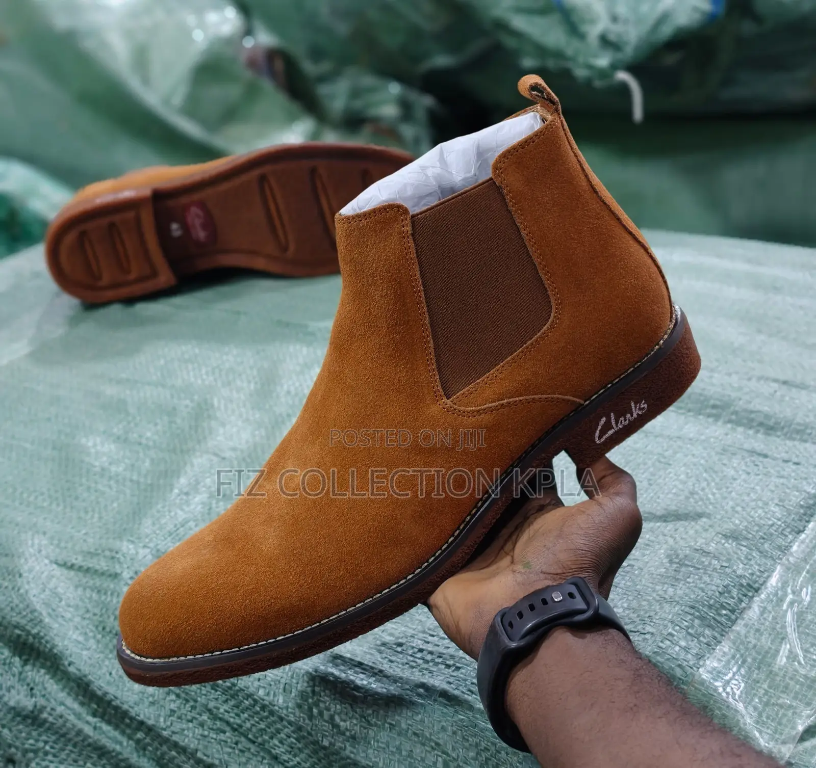 Original Tan Suede Chelsea Slip on Boots for Men