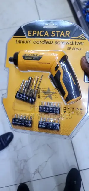 ​EPICA STAR EP-50631 Lithium Cordless Screwdriver and Bit Set