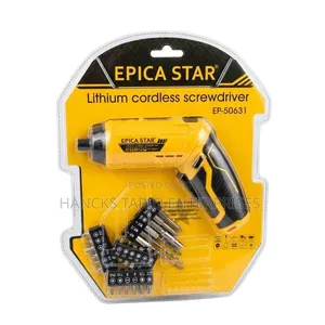 ​EPICA STAR EP-50631 Lithium Cordless Screwdriver and Bit Set
