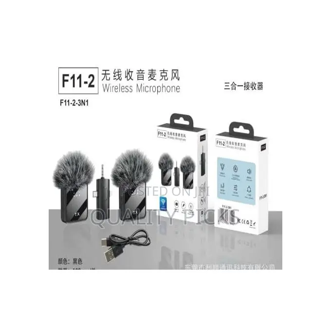 F11-2 Wireless Lavalier Universal Microphone 3-in-1