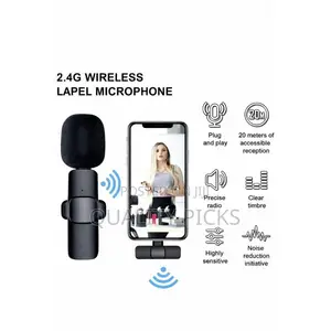  Dual Wireless Microphone for Mobile, Plug Play Lavalier