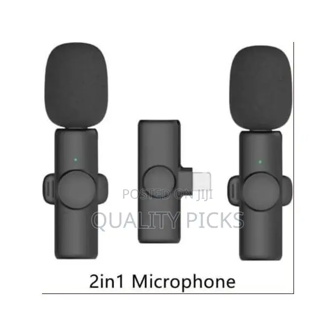  Dual Wireless Microphone for Mobile, Plug Play Lavalier